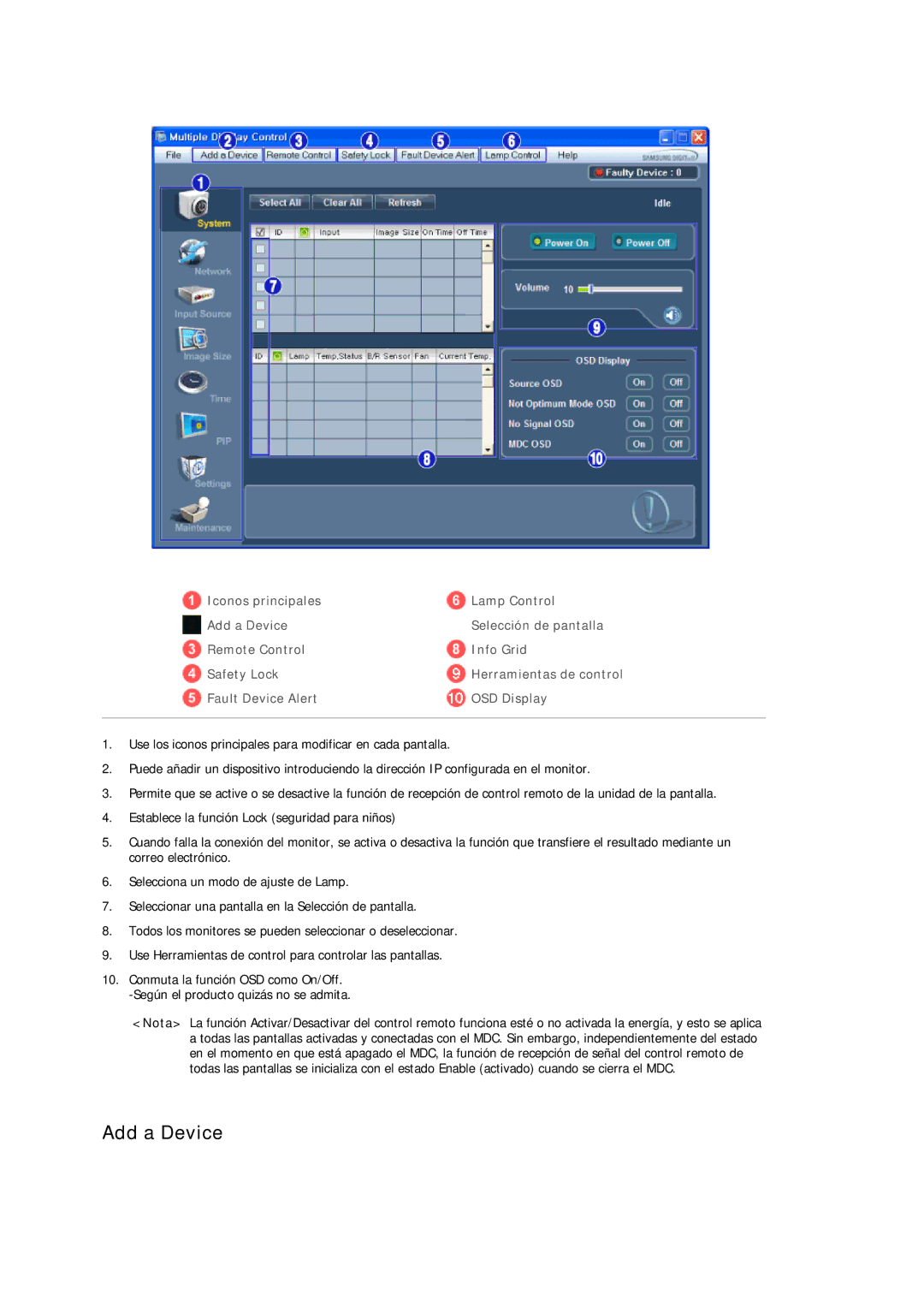 Samsung LH32CRSMBD/EN, LH32CRTMBC/EN, LH32CRSMBC/EN manual Add a Device 