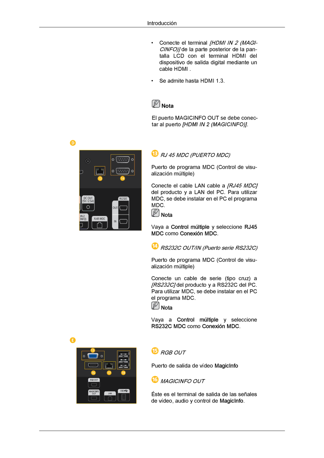 Samsung LH32CRSMBD/EN, LH32CRTMBC/EN, LH32CRSMBC/EN manual Rgb Out 