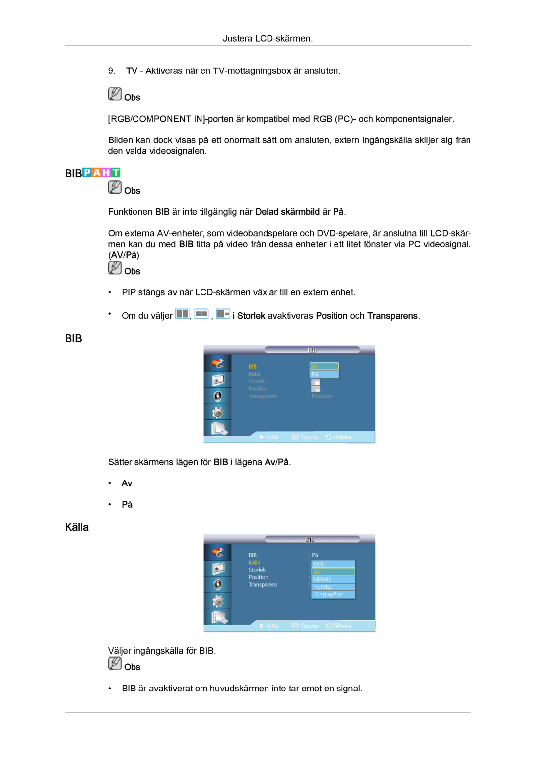 Samsung LH32CRTMBC/EN, LH32CRSMBC/EN, LH32CRSMBD/EN manual Bib 