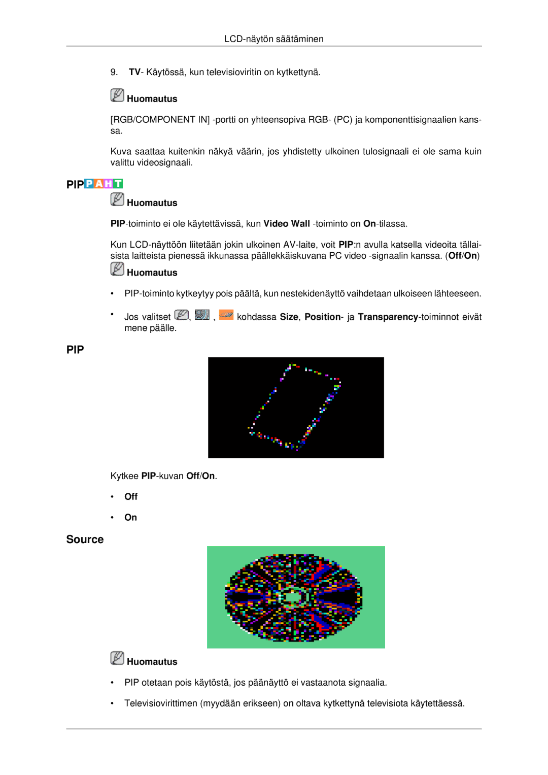 Samsung LH32CRTMBC/EN, LH32CRSMBC/EN, LH32CRSMBD/EN manual Source, Off 