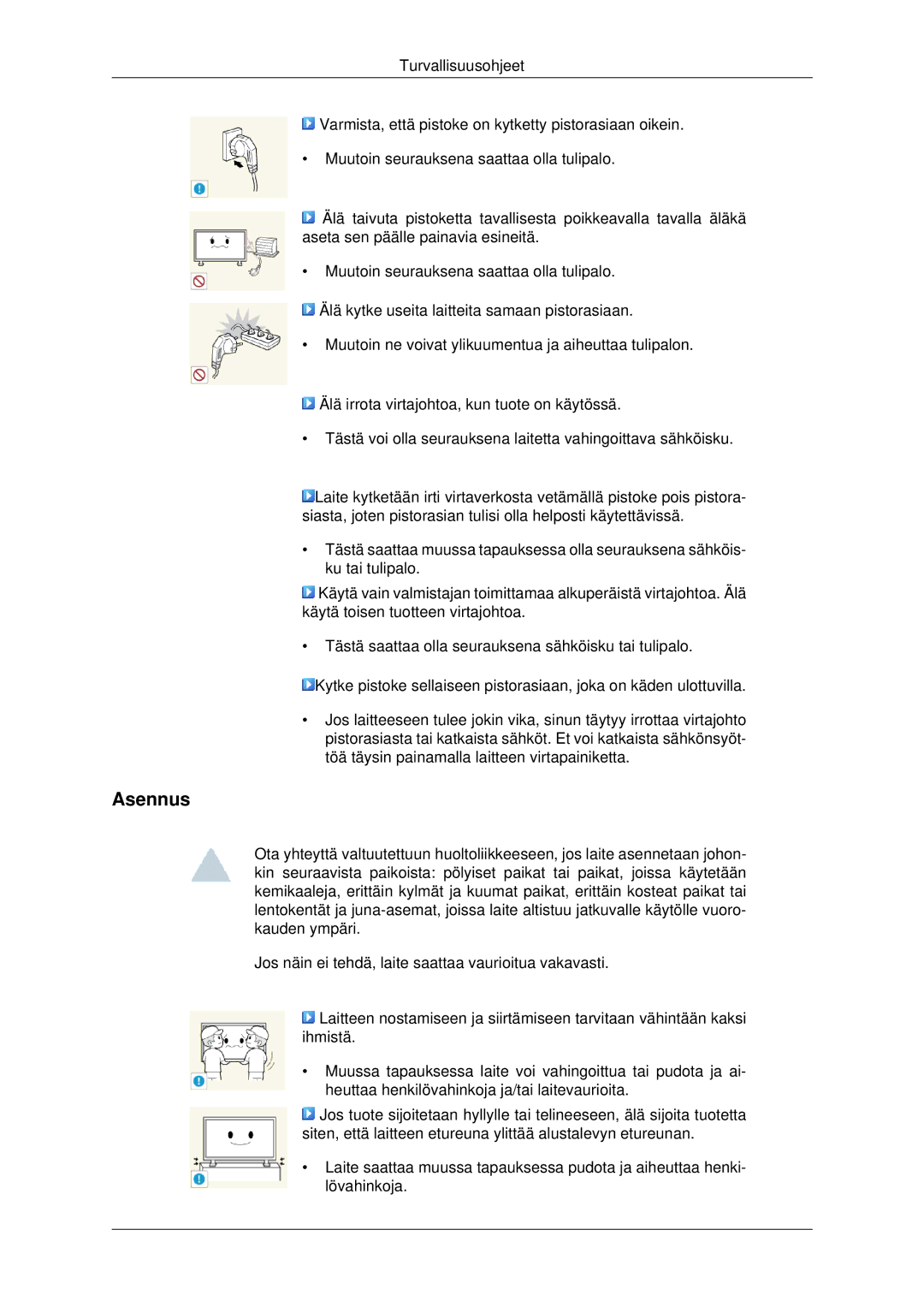 Samsung LH32CRTMBC/EN, LH32CRSMBC/EN, LH32CRSMBD/EN manual Asennus 