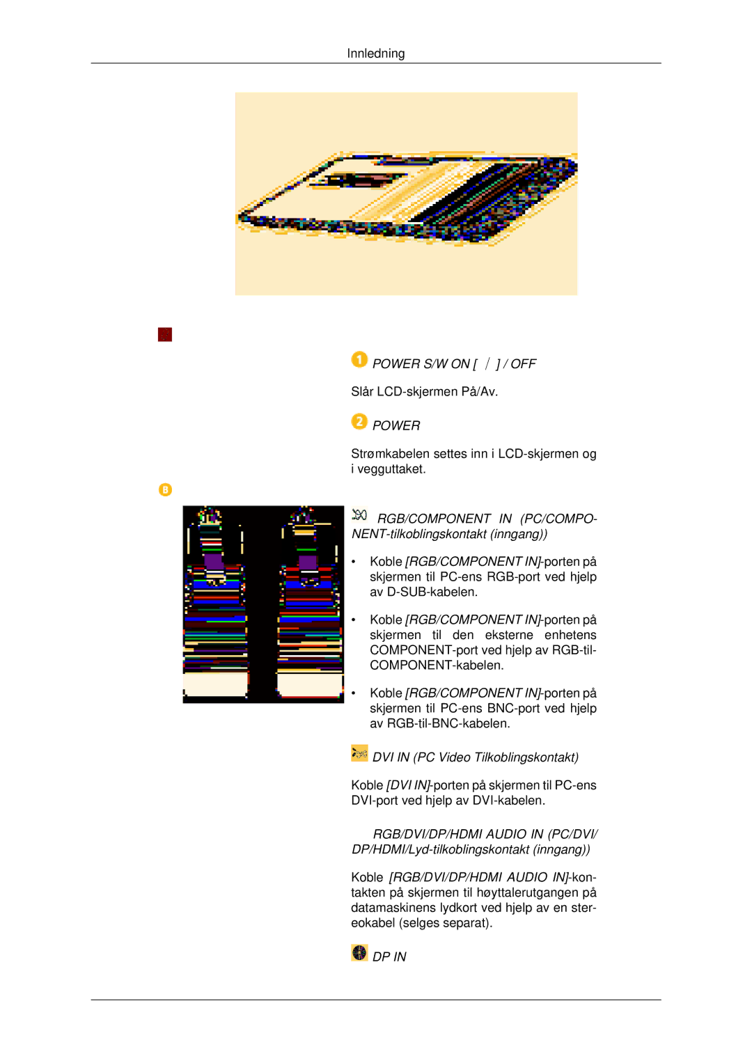 Samsung LH32CRSMBD/EN, LH32CRTMBC/EN, LH32CRSMBC/EN manual Power S/W on / OFF 