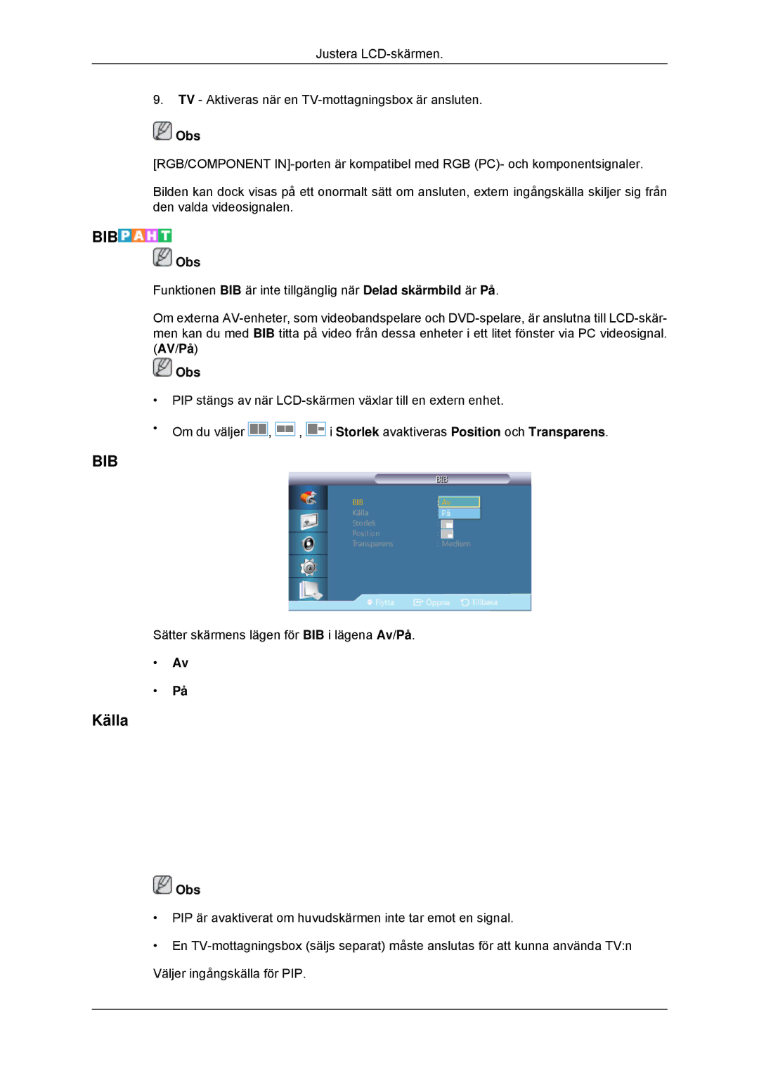 Samsung LH32CRTMBC/EN, LH32CRSMBC/EN, LH32CRSMBD/EN manual Bib 