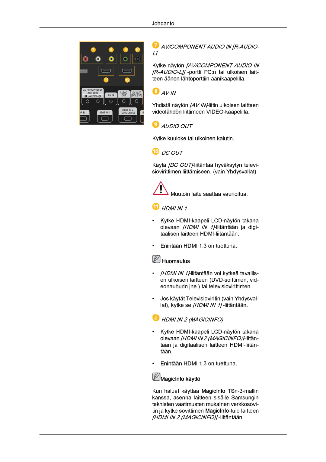 Samsung LH32CRTMBC/EN, LH32CRSMBC/EN, LH32CRSMBD/EN manual Audio OUT 