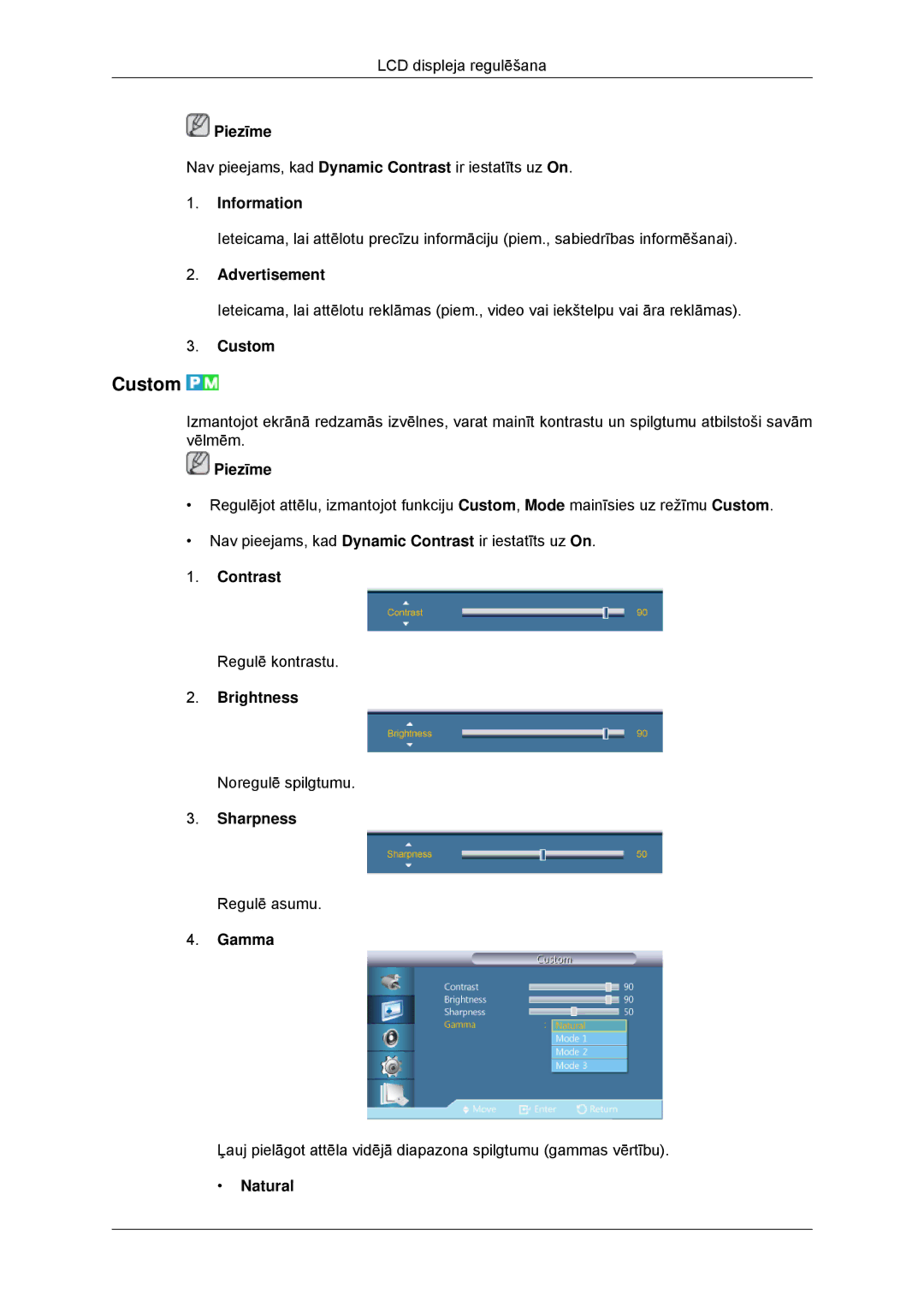 Samsung LH32CRSMBD/EN, LH32CRTMBC/EN manual Custom 