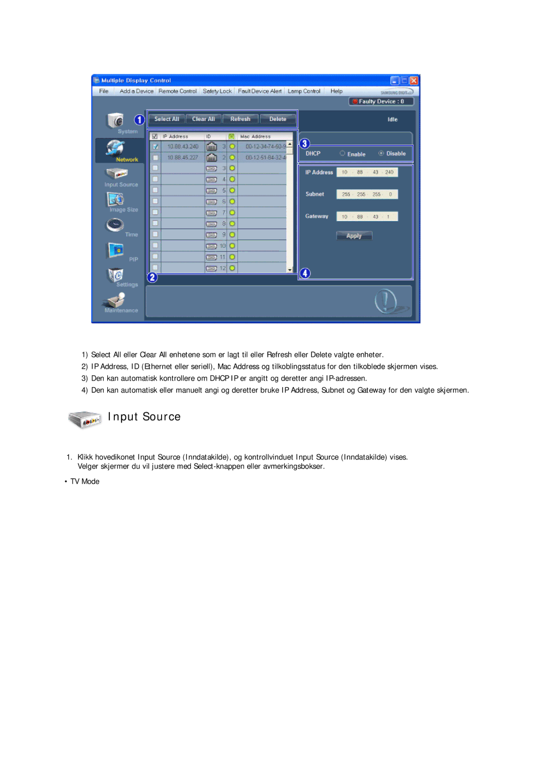 Samsung LH32CRTMBC/EN, LH32CRSMBD/EN manual Input Source 