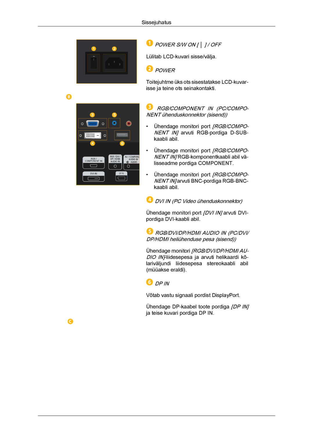 Samsung LH32CRTMBC/EN, LH32CRSMBD/EN manual Power 