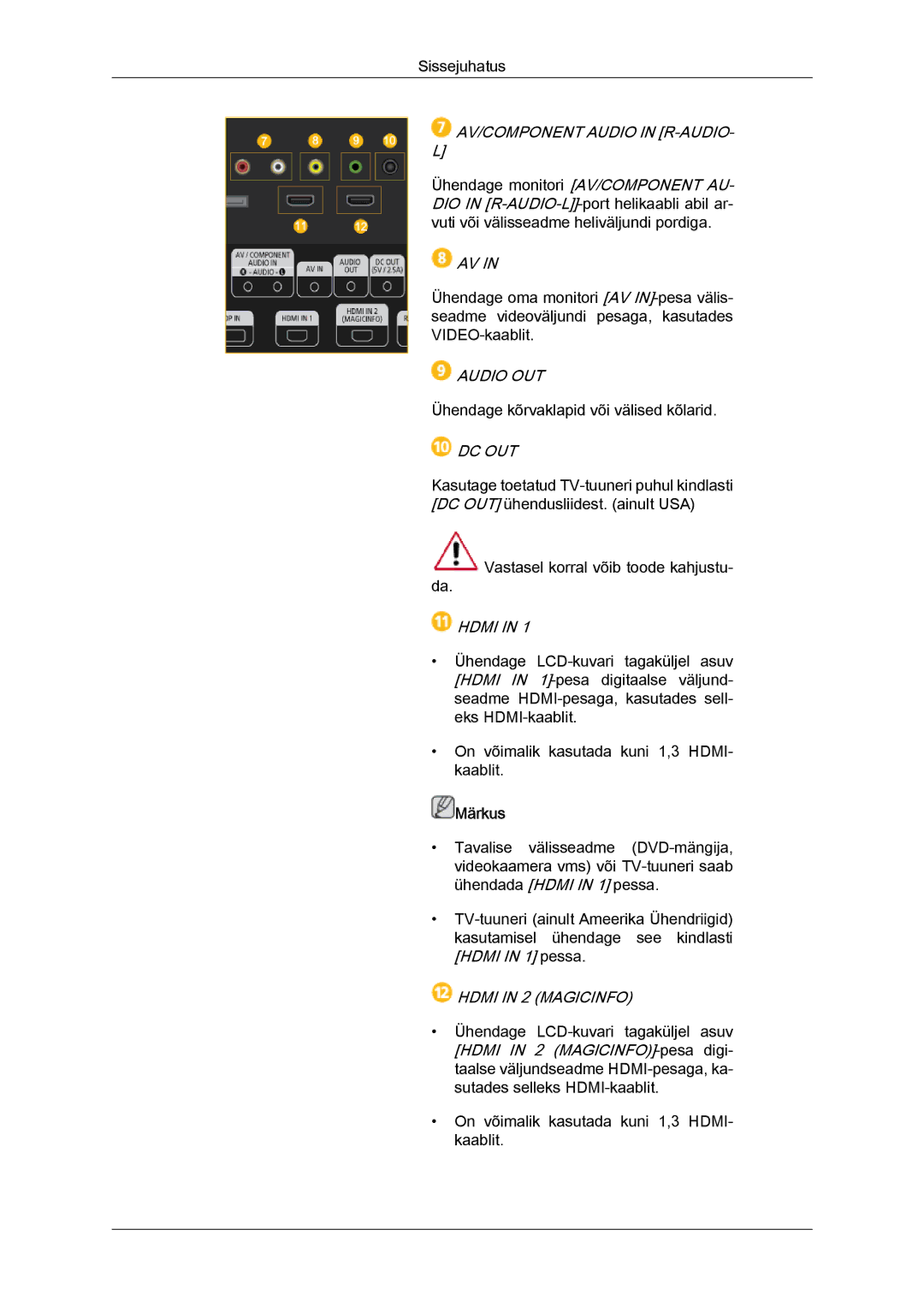 Samsung LH32CRSMBD/EN, LH32CRTMBC/EN manual Audio OUT 