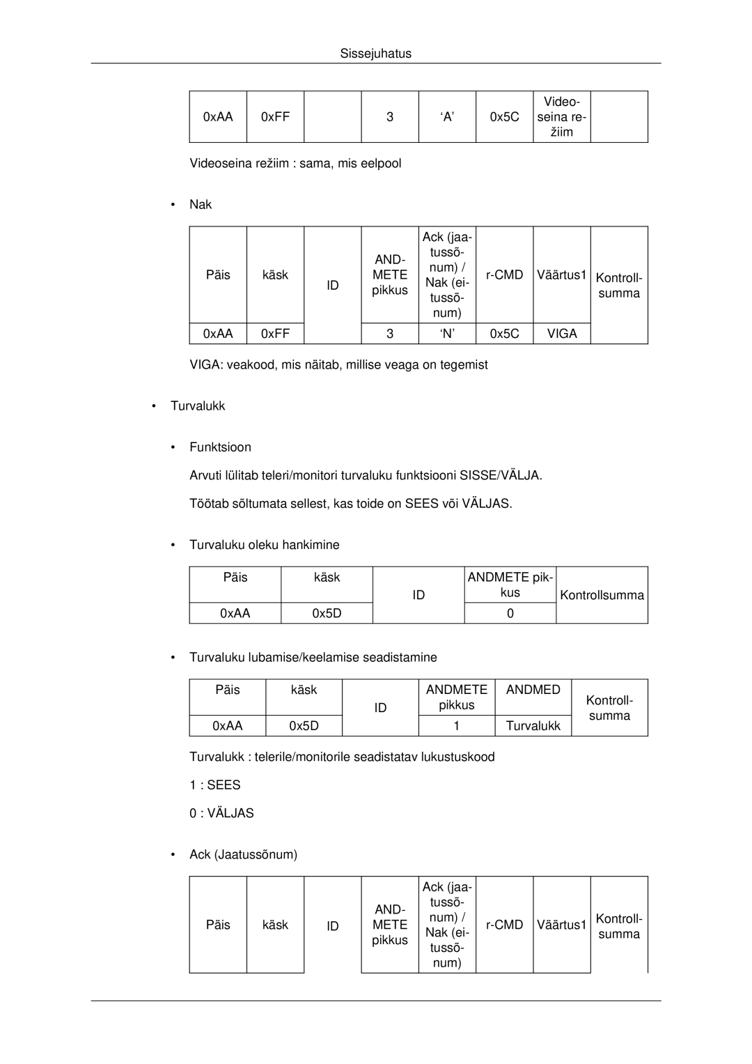 Samsung LH32CRSMBD/EN, LH32CRTMBC/EN manual Väljas 