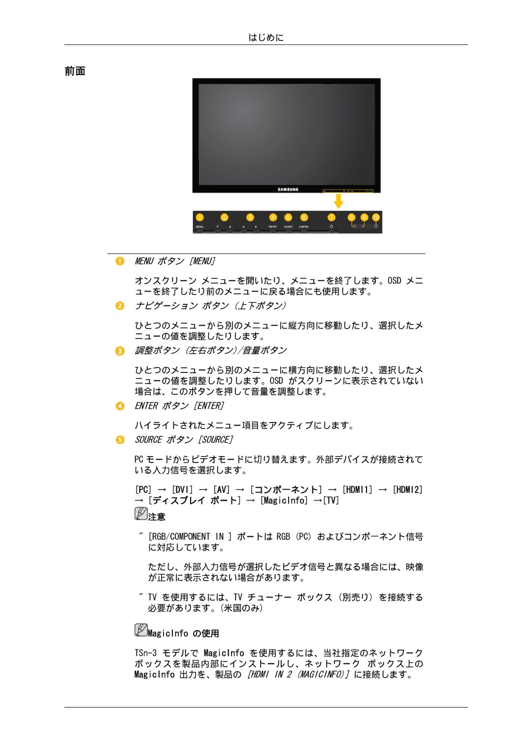 Samsung LH32CRTMBC/XJ, LH32CRSMBD/XJ manual MagicInfo の使用 