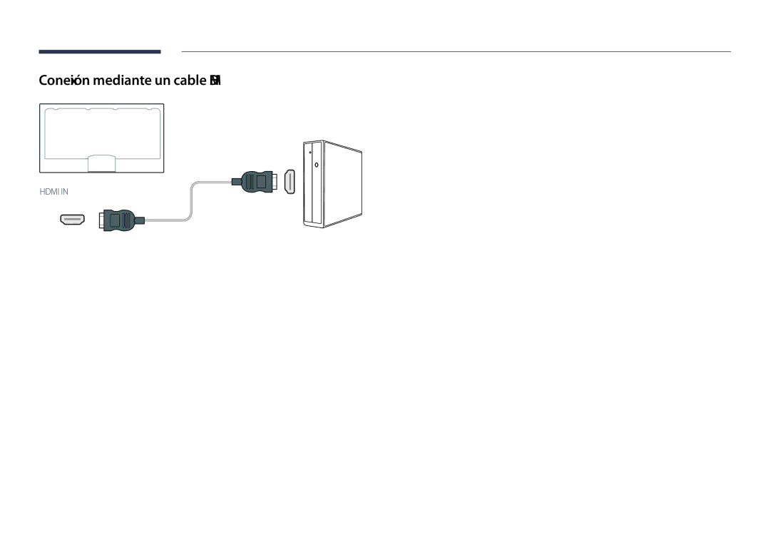 Samsung LH48DBDPLGC/EN, LH32DBDPLGC/EN, LH40DBDPLGC/EN, LH55DBDPLGC/EN manual Conexión mediante un cable Hdmi 