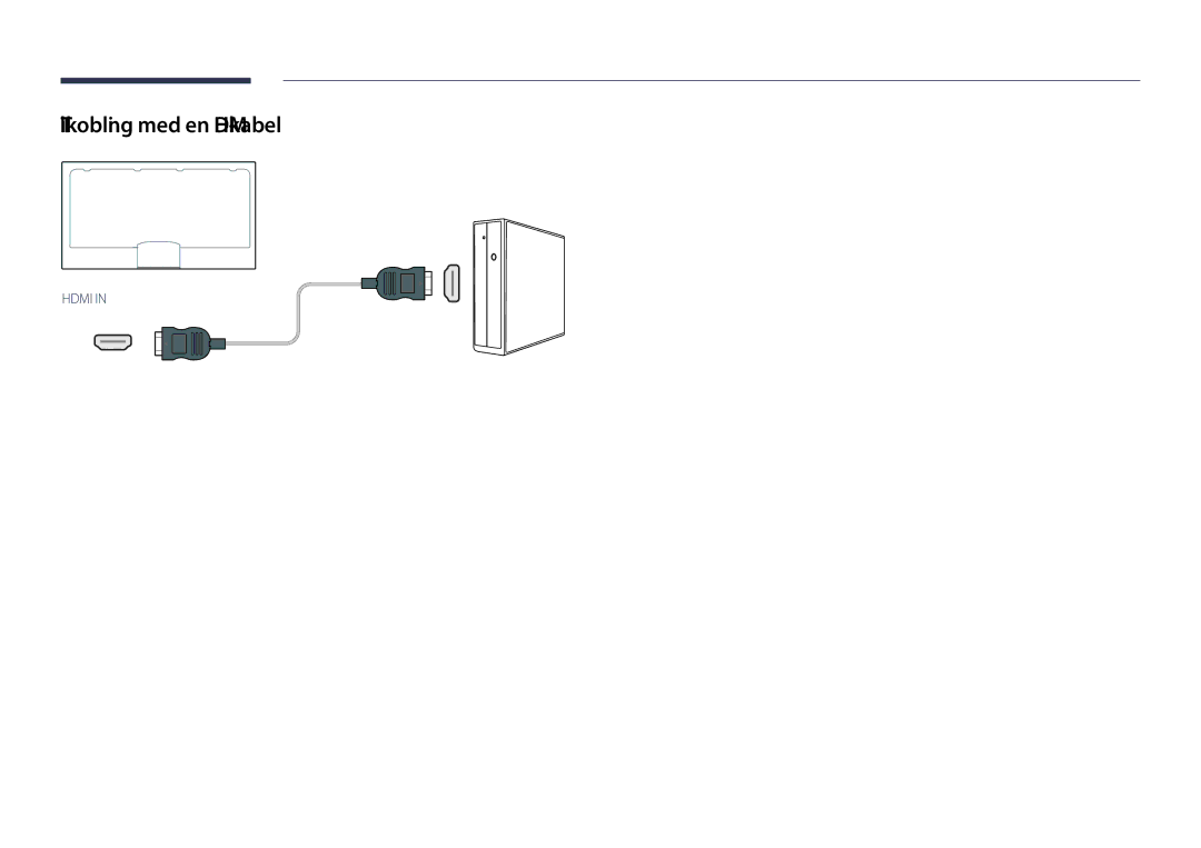 Samsung LH48DBDPLGC/EN, LH32DBDPLGC/EN, LH40DBDPLGC/EN, LH55DBDPLGC/EN manual Tilkobling med en HDMI-kabel 