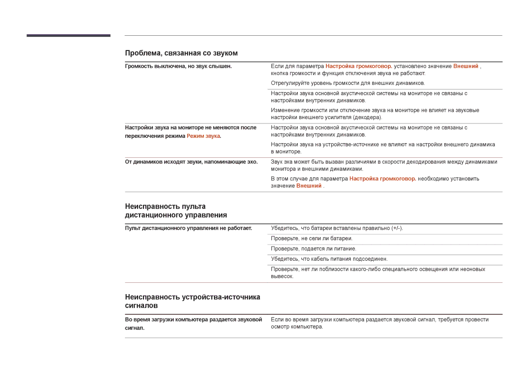 Samsung LH48DBDPLGC/EN, LH32DBDPLGC/EN, LH40DBDPLGC/EN, LH55DBDPLGC/EN manual Сигналов 