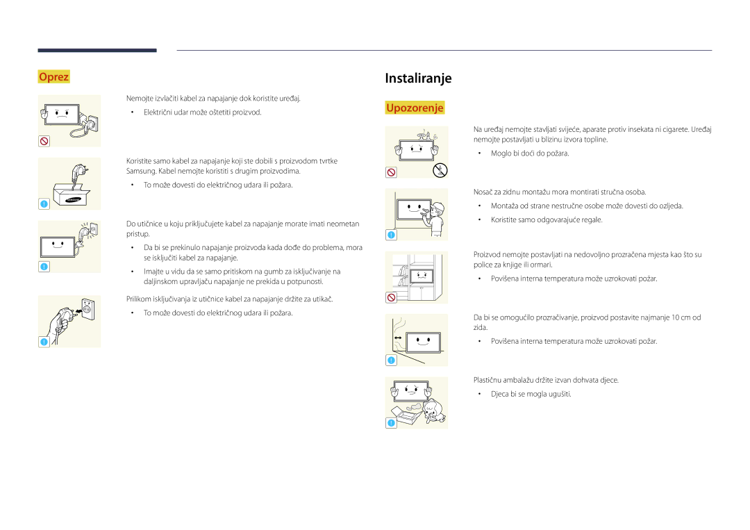 Samsung LH40DBDPLGC/EN, LH32DBDPLGC/EN, LH48DBDPLGC/EN manual Instaliranje 