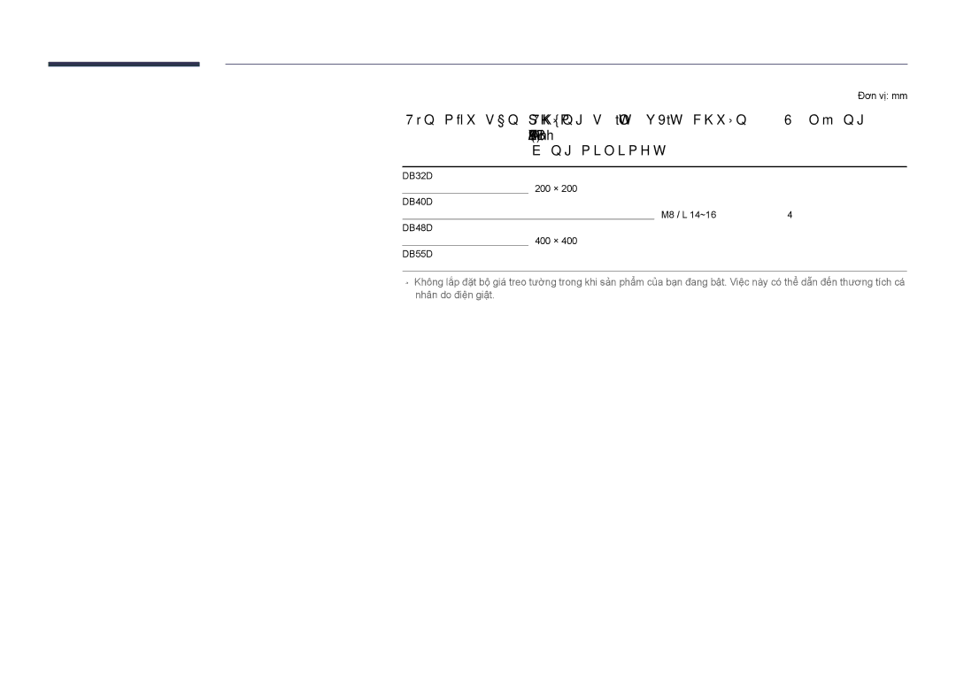 Samsung LH48DBDPLGC/XY, LH32DBDPLGC/XY, LH55DBDPLGC/XY, LH40DBDPLGC/XY manual 200 × 