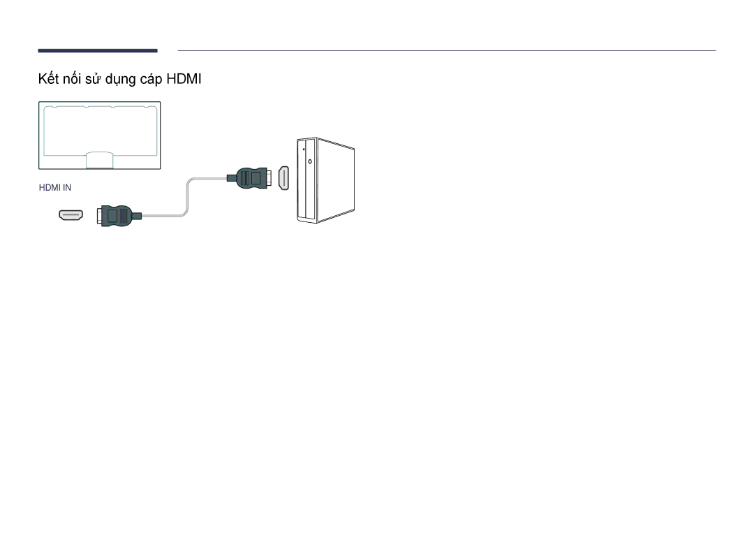 Samsung LH48DBDPLGC/XY, LH32DBDPLGC/XY, LH55DBDPLGC/XY, LH40DBDPLGC/XY manual Kết nối sử dụng cáp Hdmi 