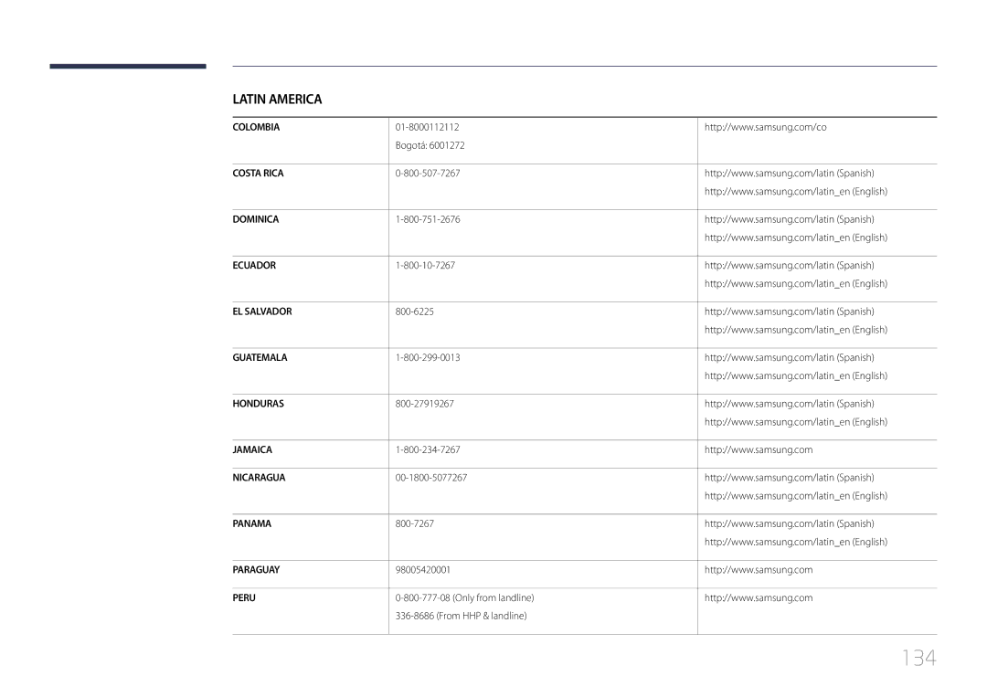 Samsung LH75EDCPLBC/EN, LH32EDCPLBC/EN, LH65EDCPLBC/EN, LH40EDCPLBC/EN, LH46EDCPLBC/EN, LH55EDCPLBC/EN, LH65EDCPRBC/EN manual 134 