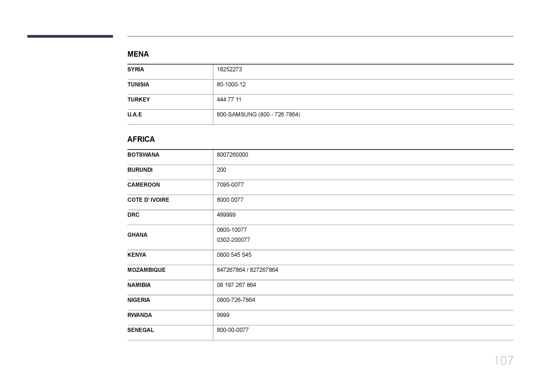 Samsung LH40EDDPLGC/XY, LH32EDDPLGC/XY, LH55EDDPLGC/XY, LH46EDDPLGC/XY manual 107 