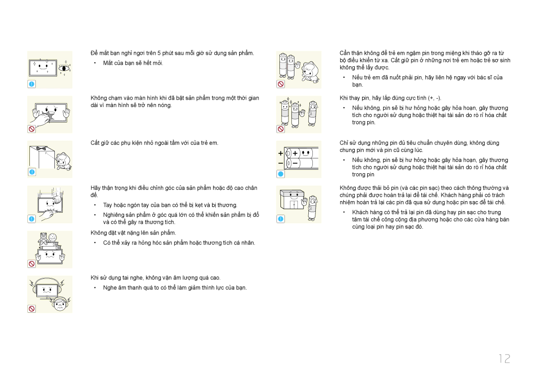 Samsung LH32EDDPLGC/XY, LH55EDDPLGC/XY, LH46EDDPLGC/XY, LH40EDDPLGC/XY manual Và có thể gây ra thương tích 