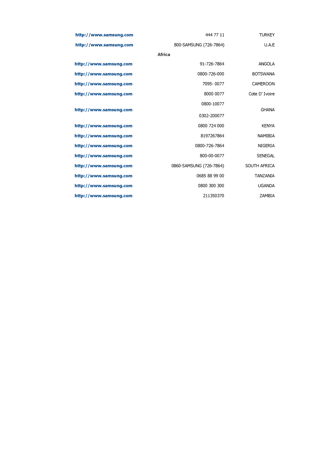 Samsung LH32HBTLBC/SM, LH32HBPLBC/EN, LH32HBPLBC/XY, LH32HBSLBC/XY, LH32HBPLBC/NG, LH32HBTLBC/XY, LH32HBSLBC/SM manual Turkey 