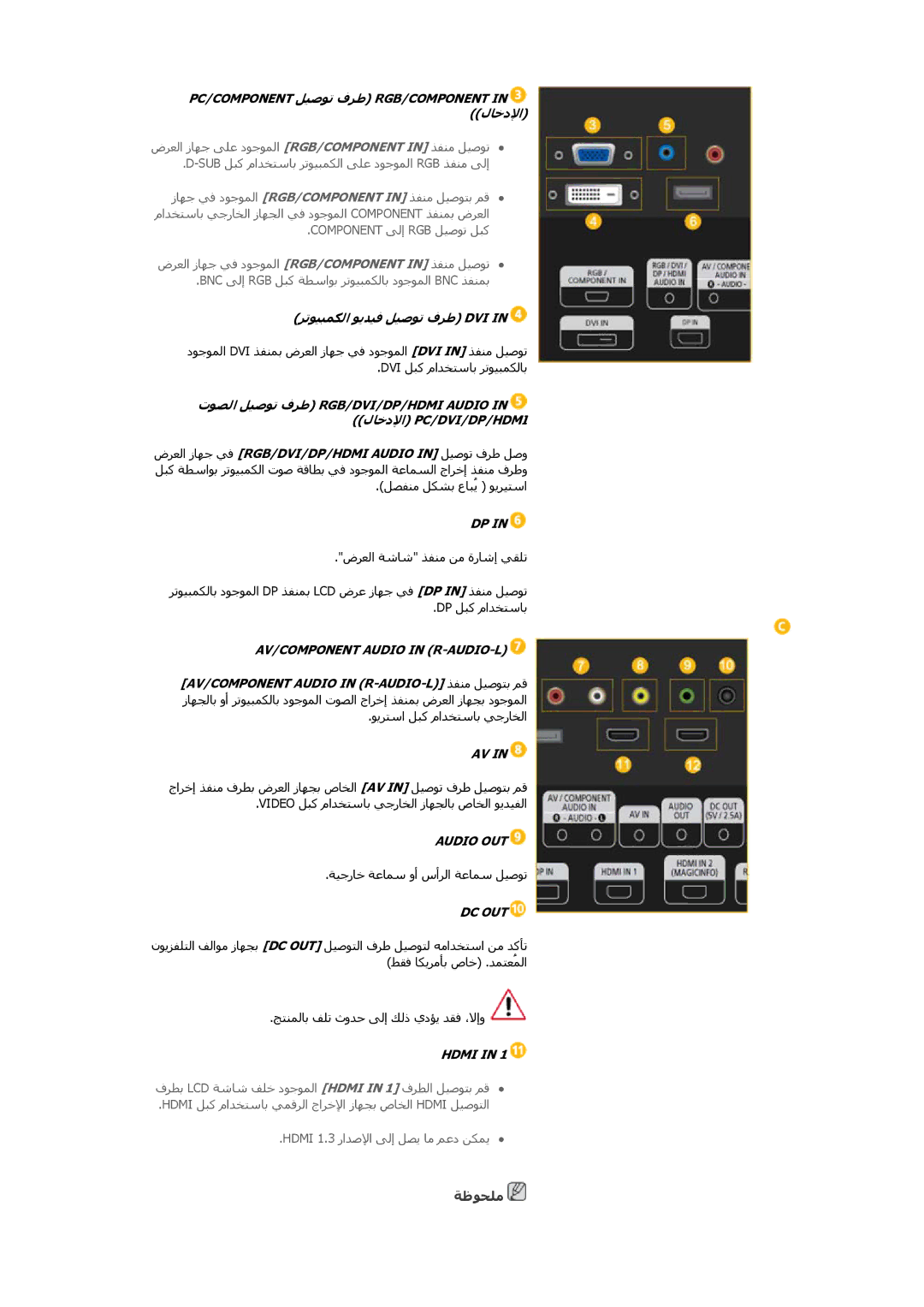 Samsung LH32HBTLBC/XY, LH32HBPLBC/EN, LH32HBPLBC/XY, LH32HBSLBC/XY, LH32HBPLBC/NG, LH32HBSLBC/SM, LH32HBTLBC/SM manual Audio OUT 