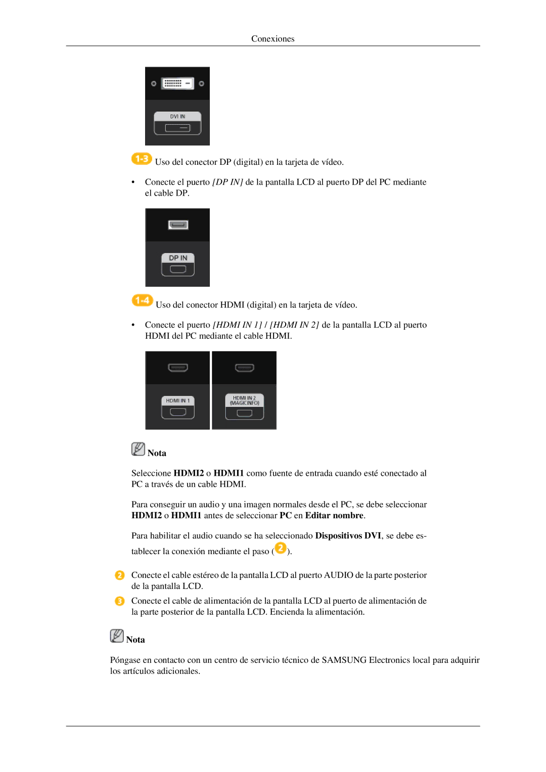 Samsung LH32HBPMBC/EN, LH32HBTLBC/EN, LH32HBPLBC/EN, LH32HBSLBC/EN manual Nota 