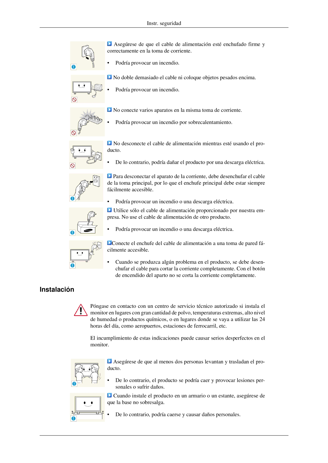 Samsung LH32HBTLBC/EN, LH32HBPLBC/EN, LH32HBSLBC/EN, LH32HBPMBC/EN manual Instalación 