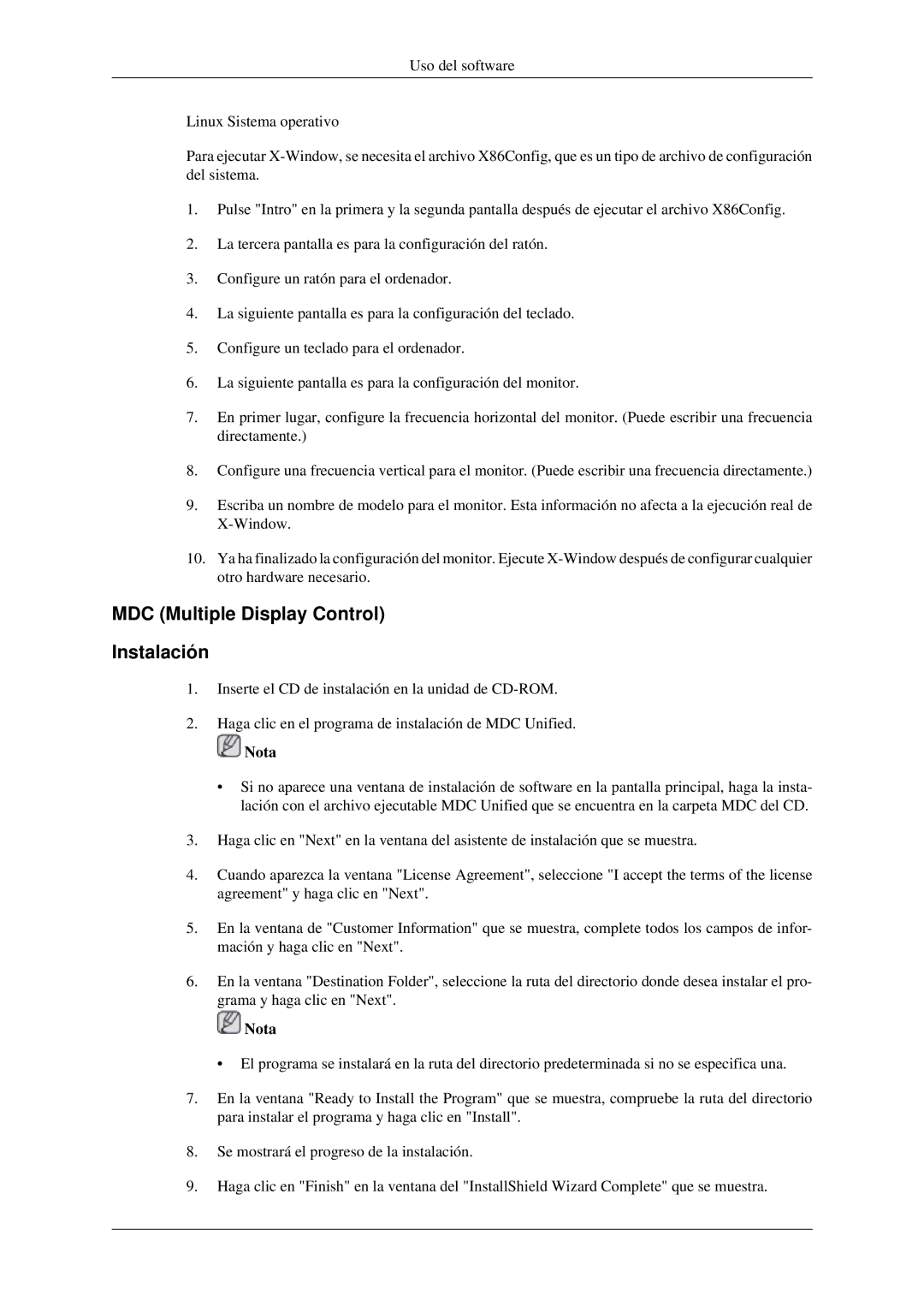 Samsung LH32HBSLBC/EN, LH32HBTLBC/EN, LH32HBPLBC/EN, LH32HBPMBC/EN manual MDC Multiple Display Control Instalación 