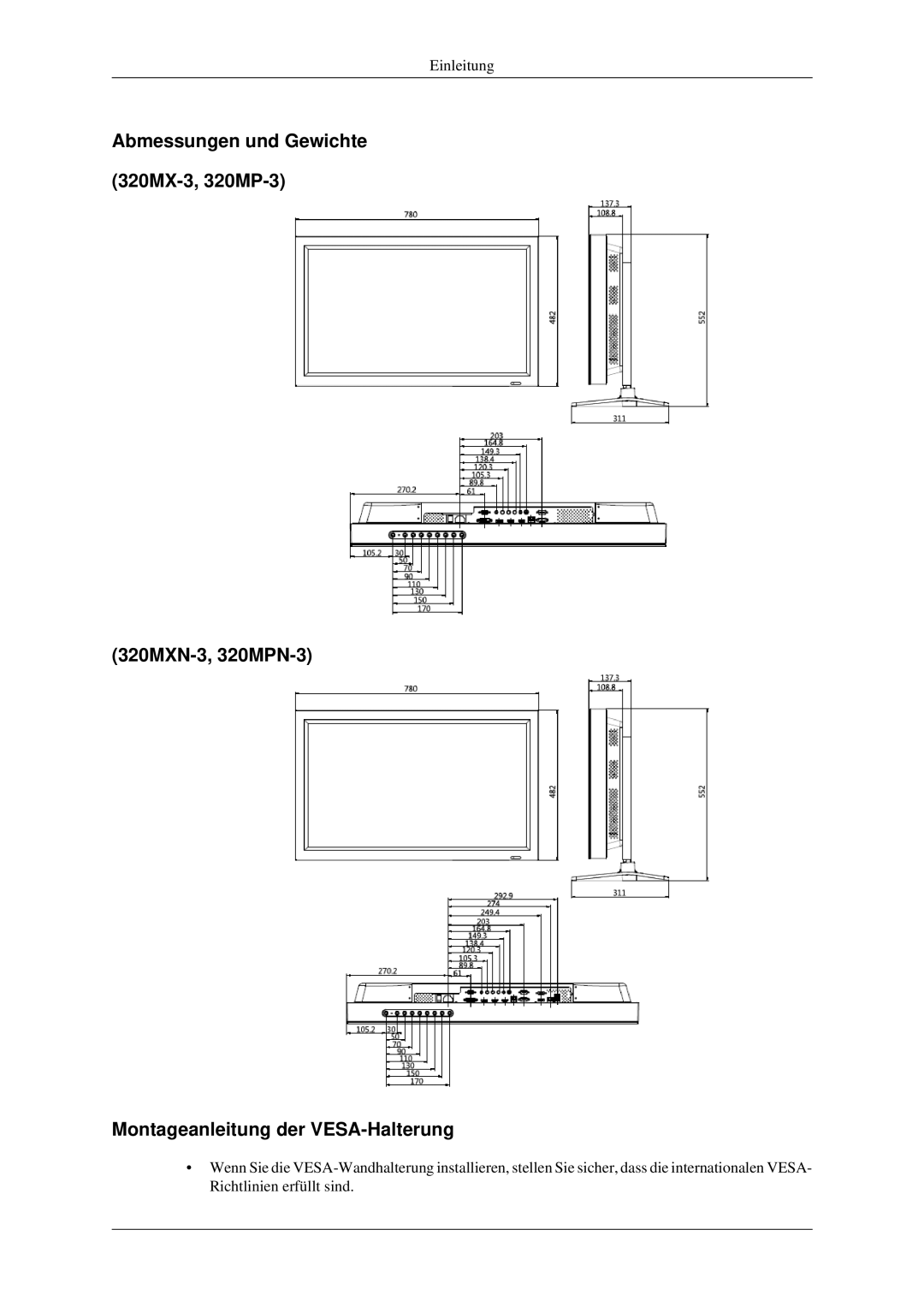 Samsung LH32HBTLBC/EN, LH32HBPLBC/EN, LH32HBSLBC/EN manual Einleitung 