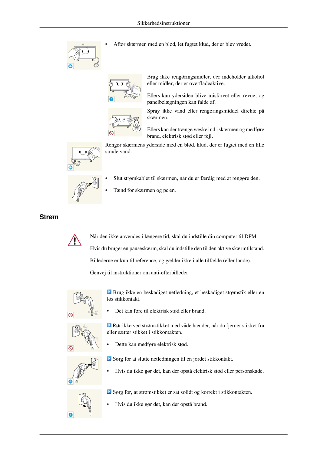 Samsung LH32HBTLBC/EN, LH32HBPLBC/EN, LH32HBSLBC/EN manual Strøm 