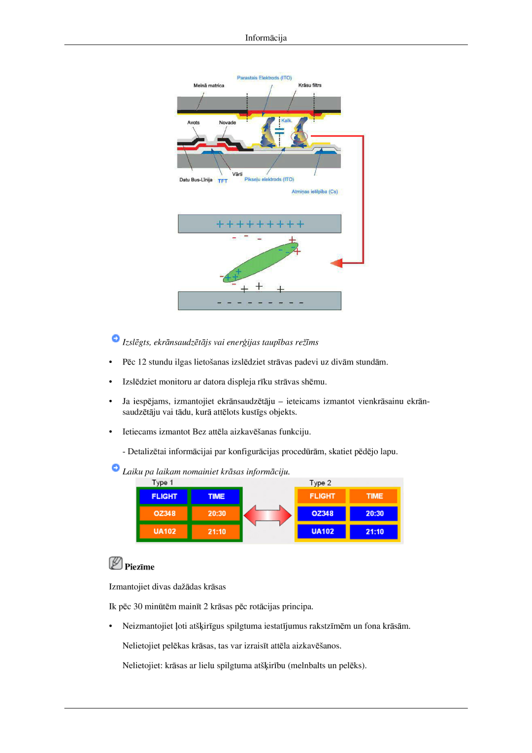 Samsung LH32HBSLBC/EN, LH32HBTLBC/EN, LH32HBPLBC/EN manual Izslēgts, ekrānsaudzētājs vai enerģijas taupības režīms 