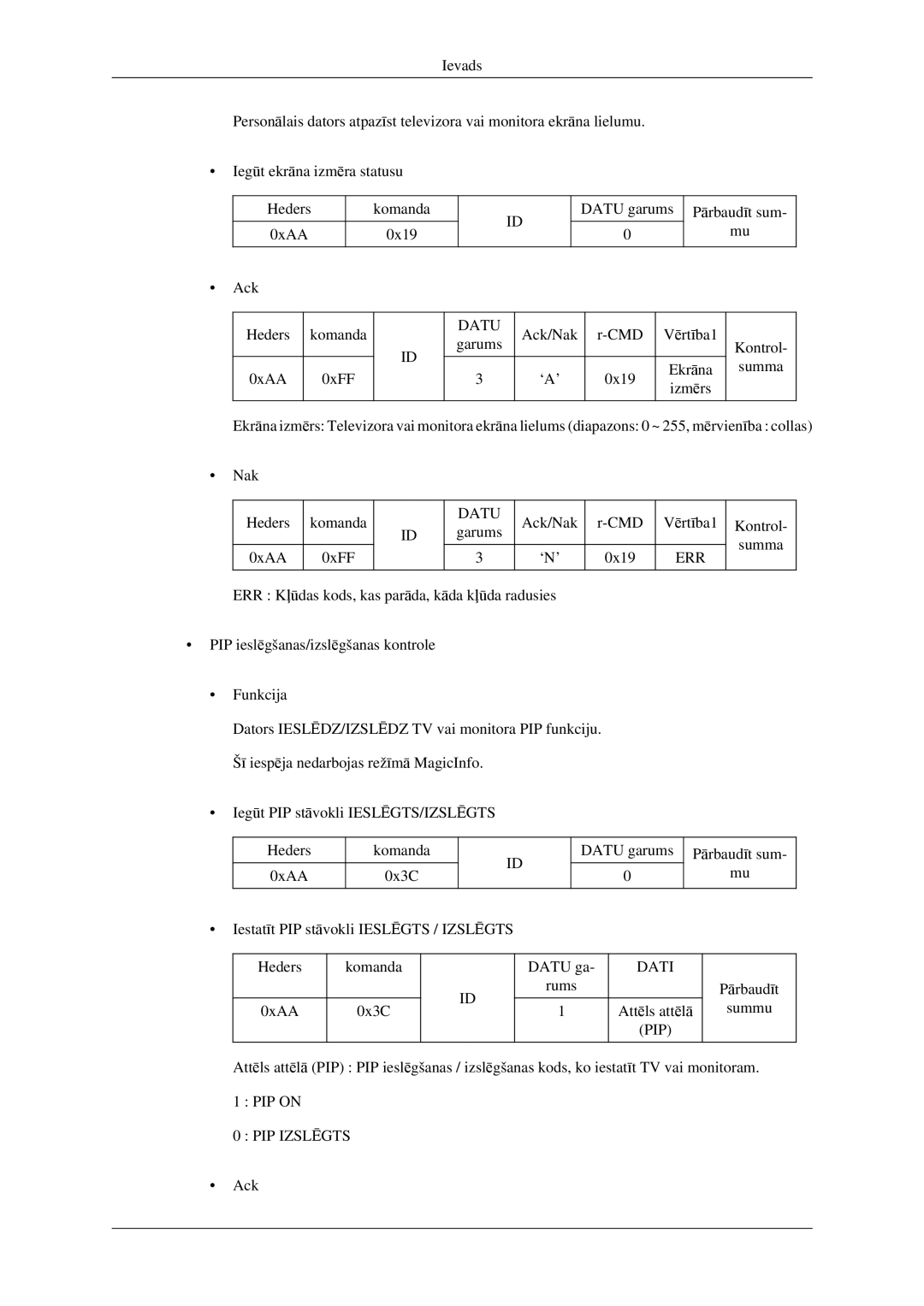 Samsung LH32HBTLBC/EN, LH32HBPLBC/EN, LH32HBSLBC/EN manual Pip 