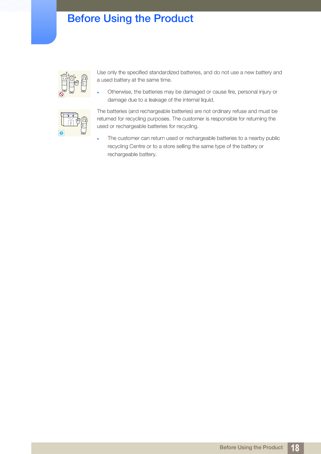 Samsung LH40HDBPLGD/EN, LH32HDBPLGD/EN manual Before Using the Product 