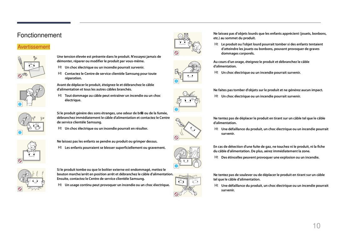 Samsung LH55LECPLBC/EN, LH32LECPLBC/EN, LH46LECPLBC/EN manual Fonctionnement 