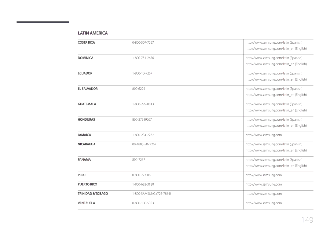 Samsung LH46LECPLBC/EN, LH32LECPLBC/EN, LH55LECPLBC/EN manual 149 