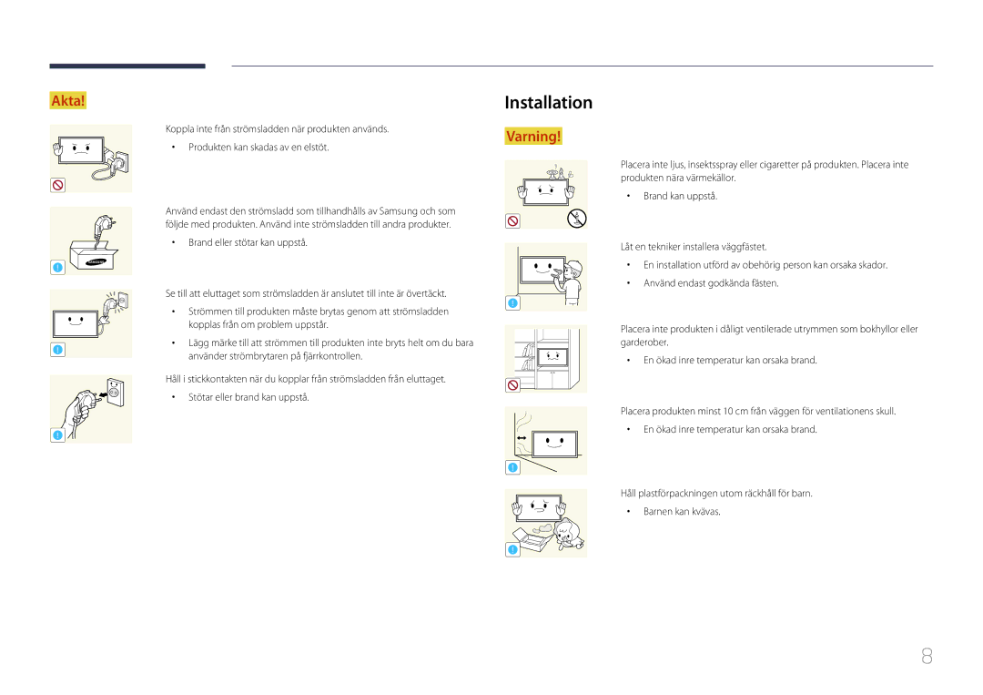 Samsung LH46LECPLBC/EN, LH32LECPLBC/EN, LH55LECPLBC/EN manual Installation 