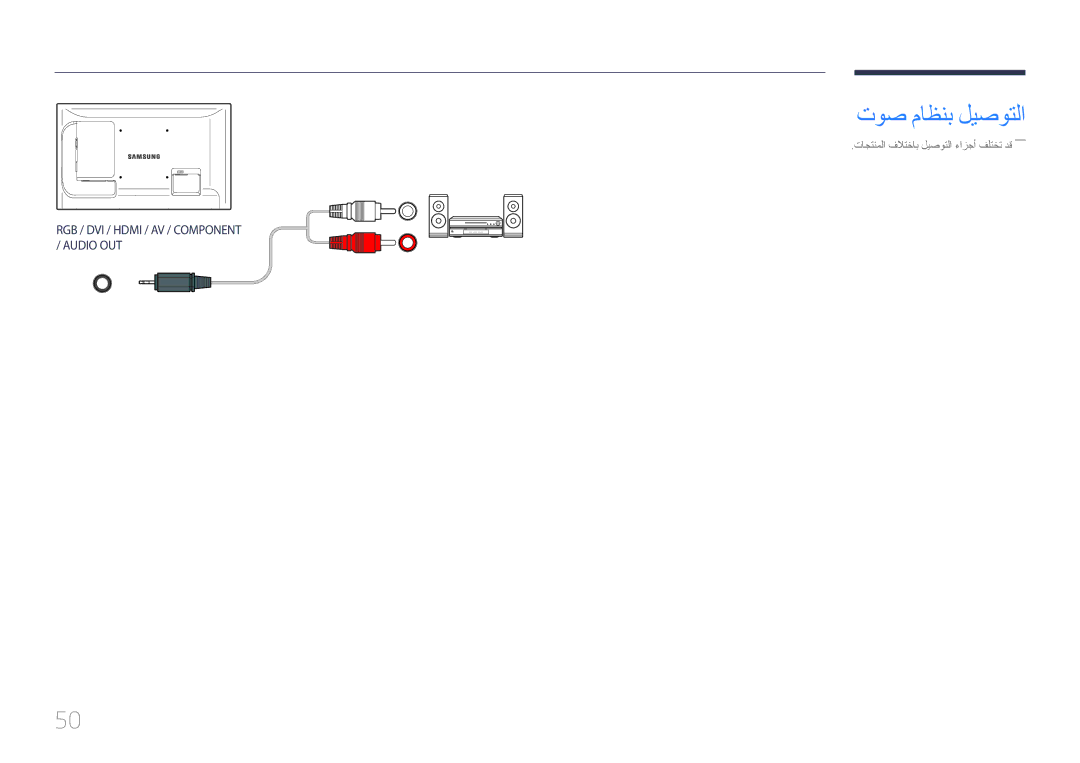 Samsung LH55LECPLBC/XY, LH32LECPLBC/EN, LH55LECPLBC/NG, LH46LECPLBC/NG manual توص ماظنب ليصوتلا 