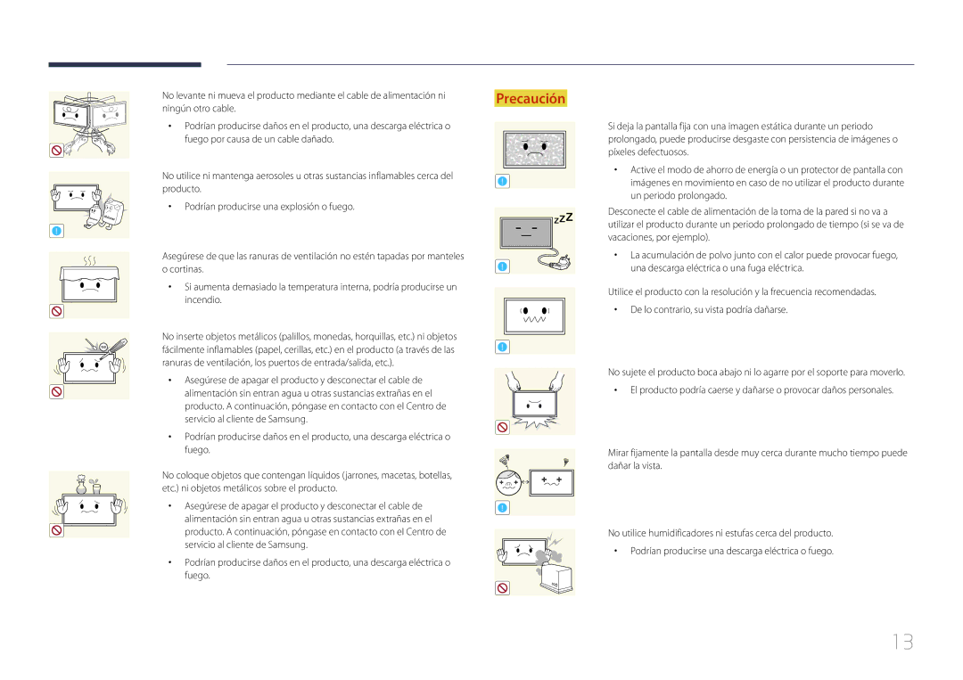 Samsung LH55MECPLGC/EN, LH32MECPLGC/EN, LH46MECPLGC/EN manual Ranuras de ventilación, los puertos de entrada/salida, etc 