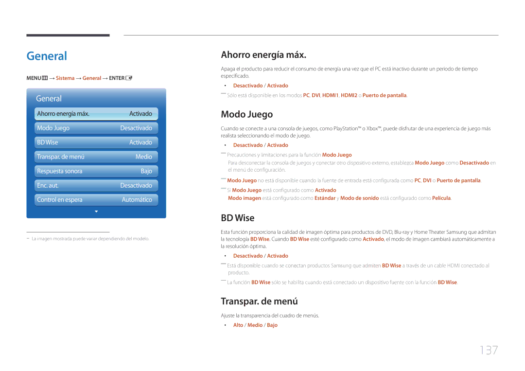 Samsung LH55MECPLGC/EN, LH32MECPLGC/EN, LH46MECPLGC/EN, LH40MECPLGC/EN manual General, 137 