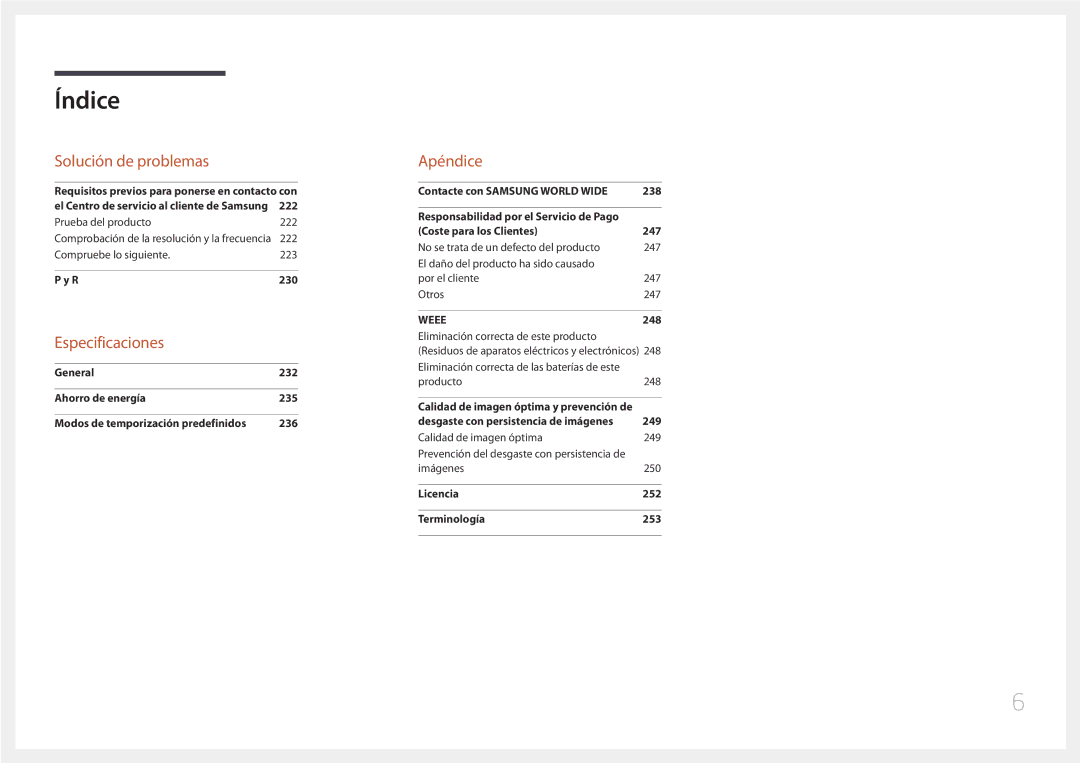 Samsung LH46MECPLGC/EN, LH32MECPLGC/EN, LH55MECPLGC/EN, LH40MECPLGC/EN manual Especificaciones 