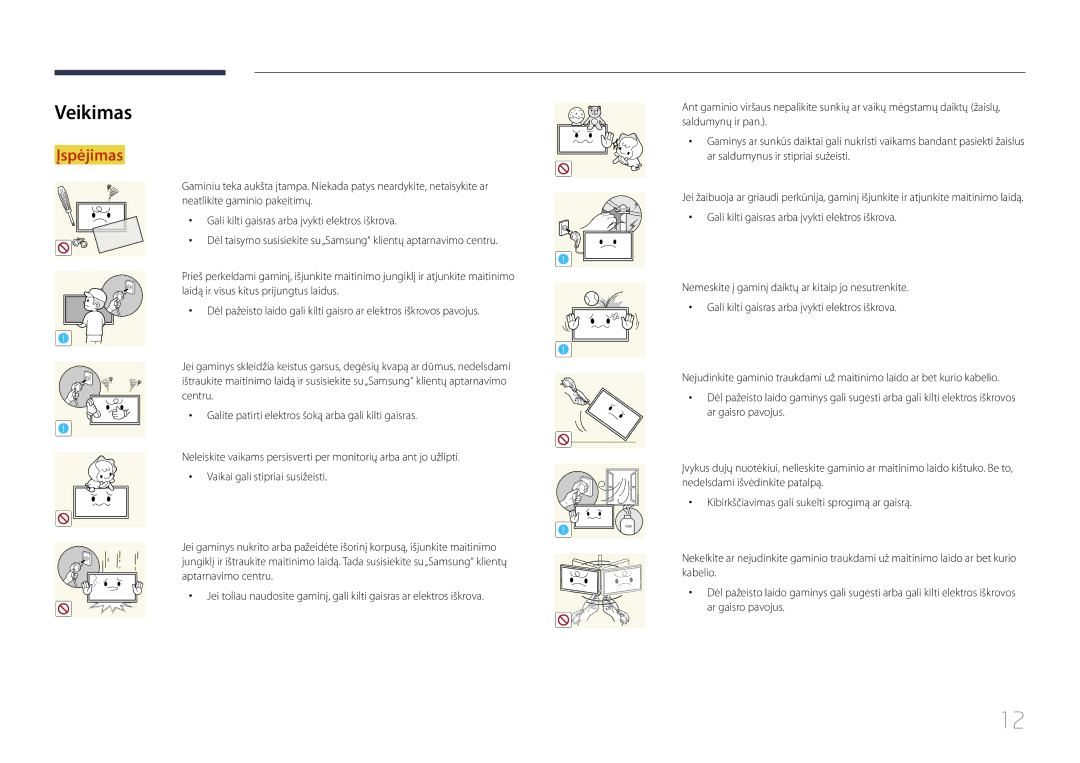 Samsung LH32MECPLGC/EN, LH55MECPLGC/EN, LH46MECPLGC/EN, LH40MECPLGC/EN manual Veikimas 