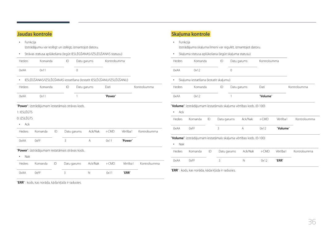 Samsung LH32MECPLGC/EN, LH55MECPLGC/EN, LH46MECPLGC/EN, LH40MECPLGC/EN manual Jaudas kontrole, Skaļuma kontrole 