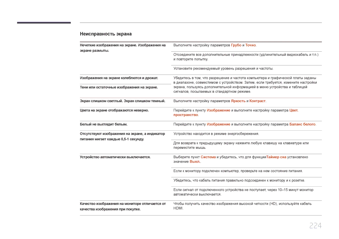 Samsung LH32MECPLGC/EN, LH55MECPLGC/EN, LH46MECPLGC/EN, LH40MECPLGC/EN manual 224, Пространство 