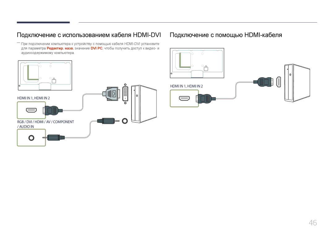 Samsung LH46MECPLGC/EN, LH32MECPLGC/EN, LH55MECPLGC/EN, LH40MECPLGC/EN manual Hdmi in 1, Hdmi 