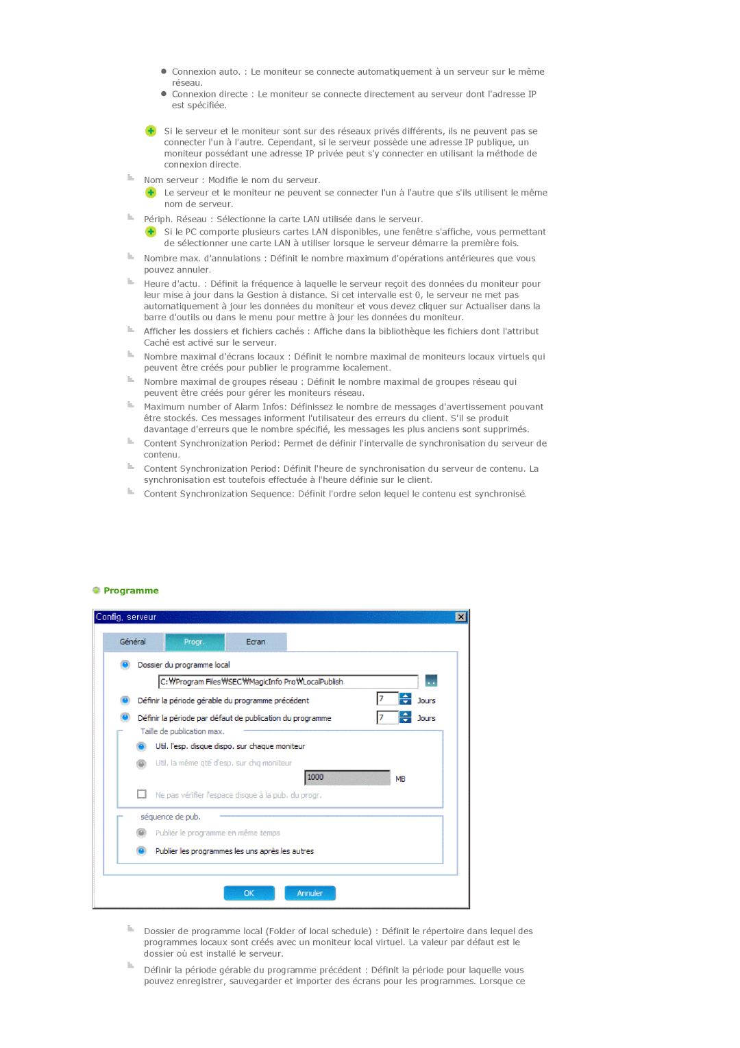 Samsung LH32MGPLBC/EN, LH32MGPPBC/EN, LH32MGTLBC/EN manual Programme 