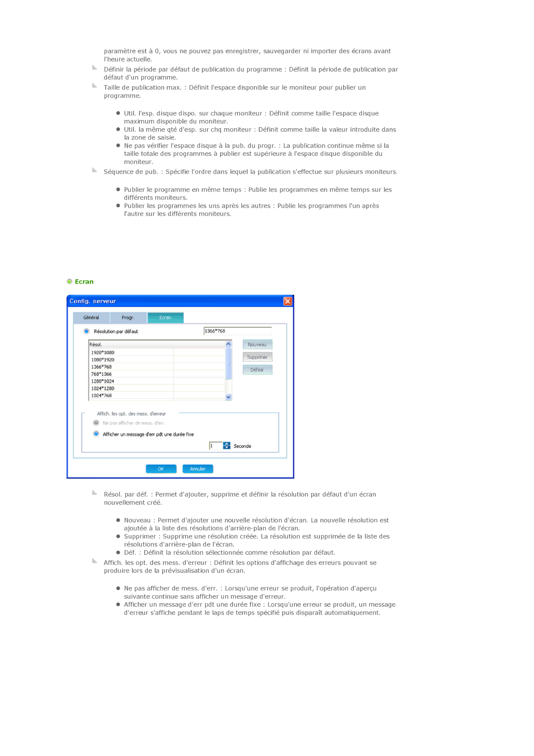 Samsung LH32MGPPBC/EN, LH32MGTLBC/EN, LH32MGPLBC/EN manual Ecran 