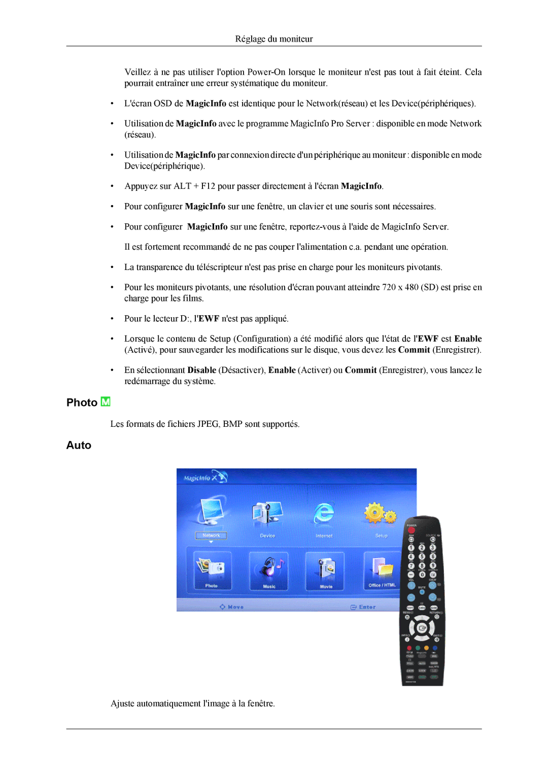 Samsung LH32MGTLBC/EN, LH32MGPPBC/EN, LH32MGPLBC/EN manual Photo, Auto 