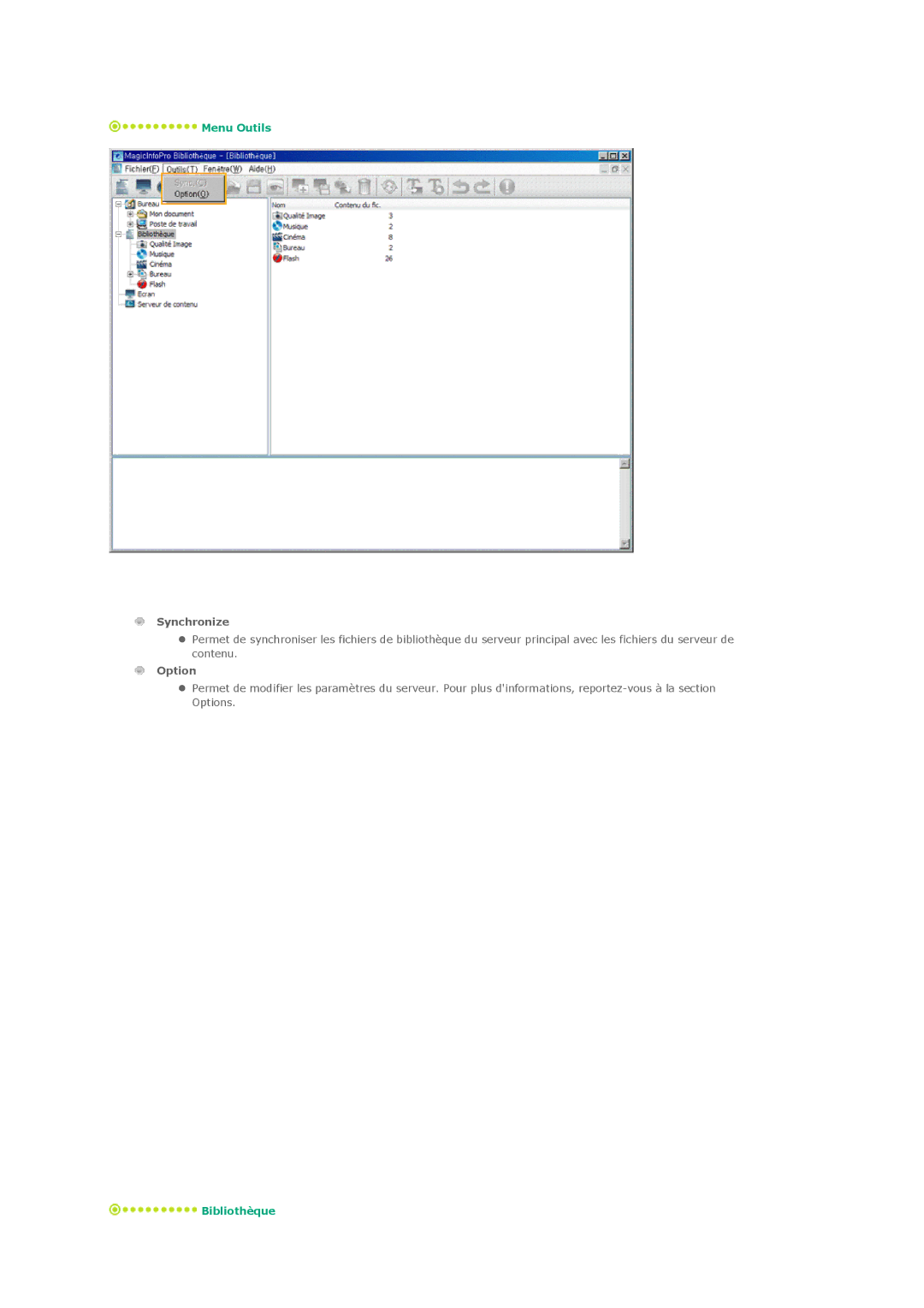 Samsung LH32MGPPBC/EN, LH32MGTLBC/EN, LH32MGPLBC/EN manual Synchronize, Option 