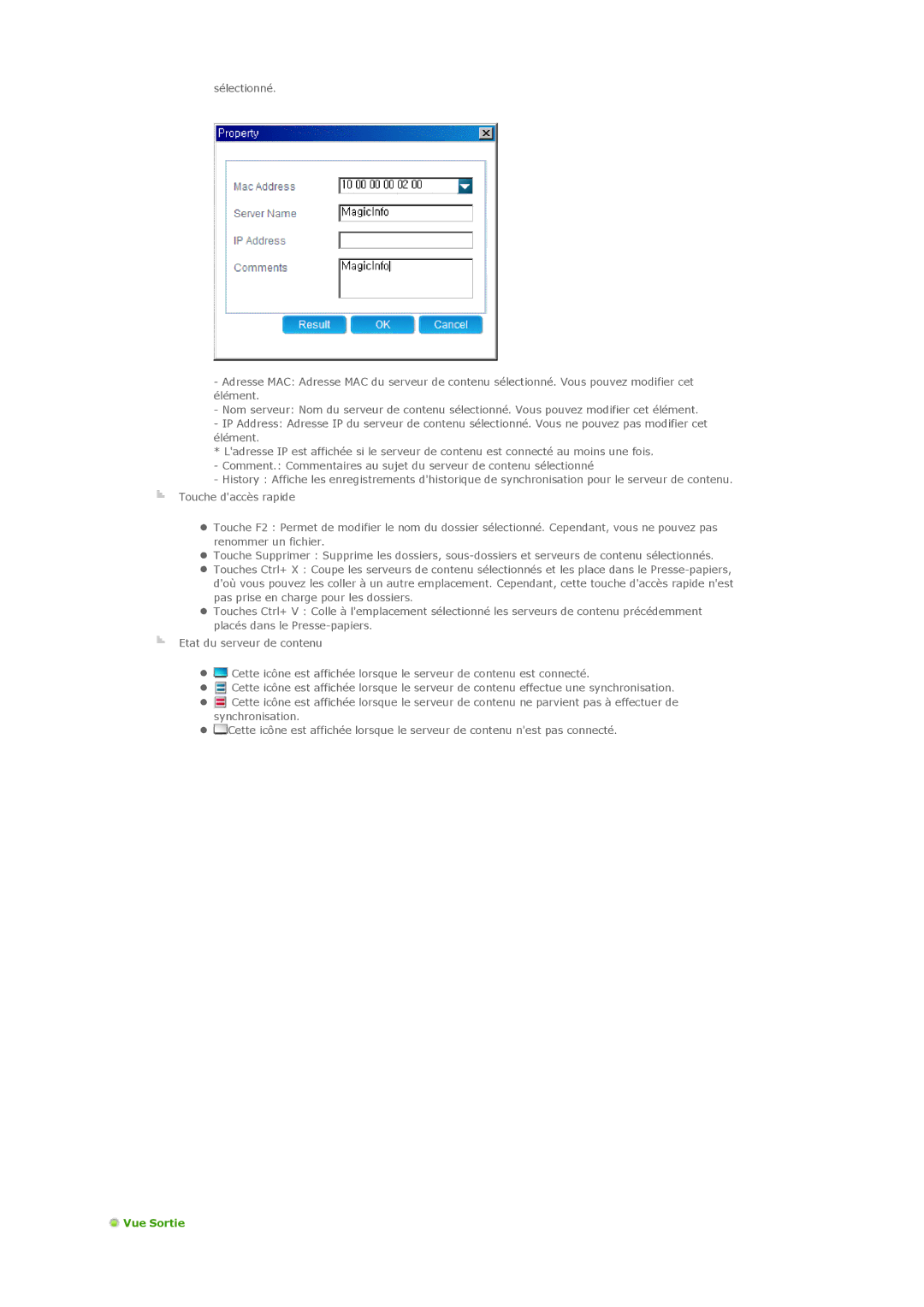 Samsung LH32MGTLBC/EN, LH32MGPPBC/EN, LH32MGPLBC/EN manual Vue Sortie 