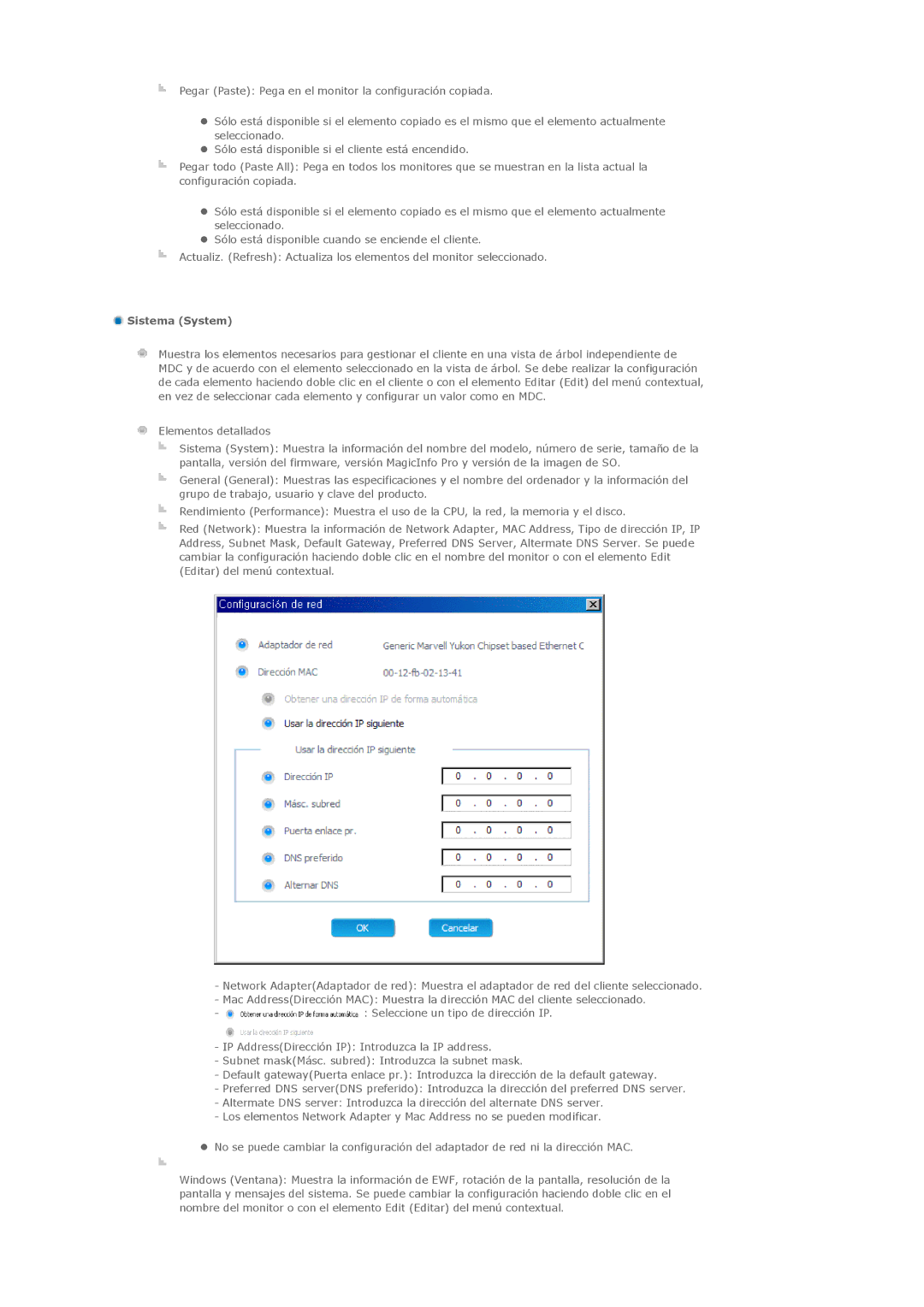 Samsung LH32MGPLSC/EN, LH32MGTLBC/EN, LH32MGPLBC/EN, LH32MGTABU/EN manual Sistema System 